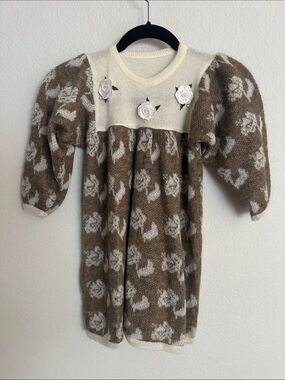 VTG Gorgeous mohair girls dress M